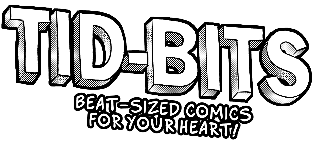 Tid-Bits Beat-Sized comics for your heart logo